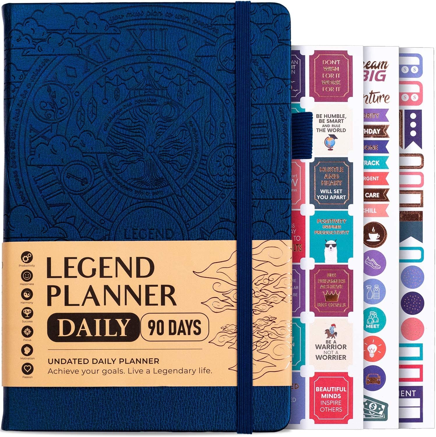 Cover of the book Legend Planner Daily for 3 Months – Undated Monthly Weekly & Daily Planner to Hit Goals. Organizer & Productivity Journal, A5